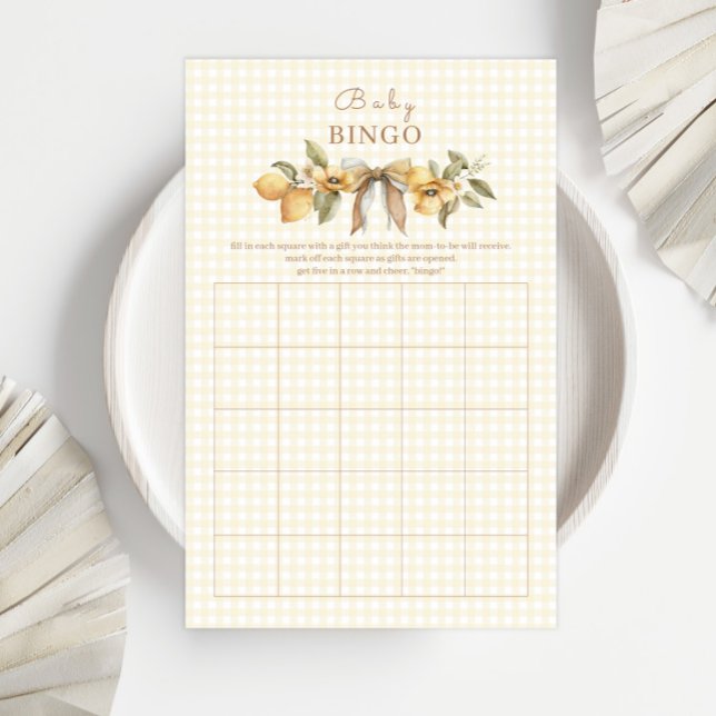 Silly Goose Lemon Baby Shower Bingo Game (クリエイターアップロード済み)