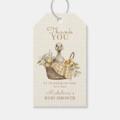 Silly Goose Lemon Baby Shower Thank You ギフトタグ (正面)