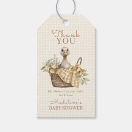 Silly Goose Lemon Baby Shower Thank You ギフトタグ