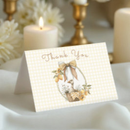 Silly Goose Lemon Watercolor Baby Shower サンキューカード