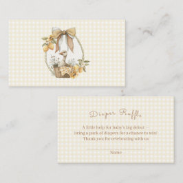 Silly Goose Lemon Watercolor Diaper Raffle エンクロージャーカード