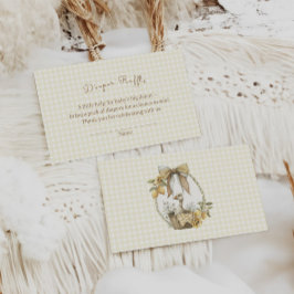 Silly Goose Lemon Watercolor Diaper Raffle エンクロージャーカード