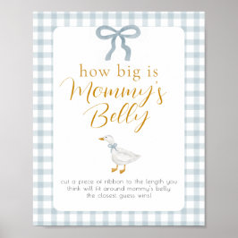 Silly Goose Mommys Belly Baby Shower Game Sign ポスター