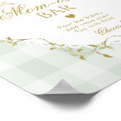 Silly Goose Momosa bar Green Gingham ポスター (角)