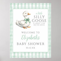 Silly Goose Neutral Baby Shower Welcome Sign