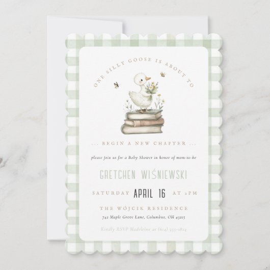 Silly Goose New Chapter Spring Baby Shower  招待状 (正面)