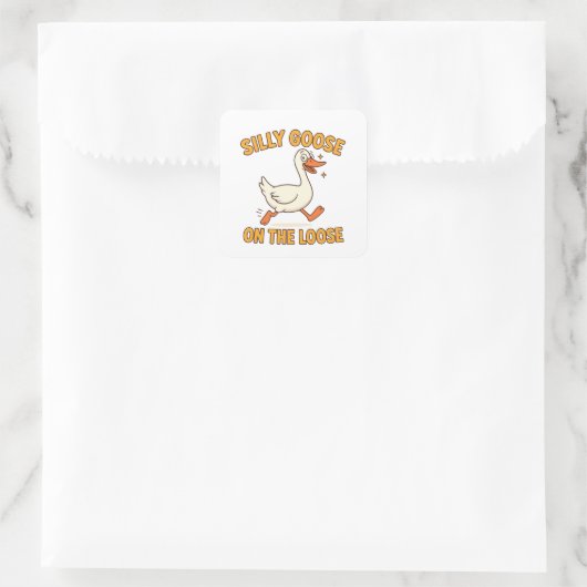 Silly Goose On The Loose スクエアシール (バッグ)