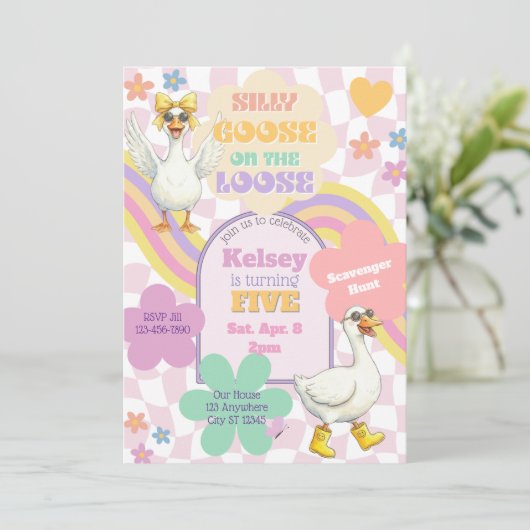 Silly Goose on the Loose Birthday 招待状 (スタンド正面)