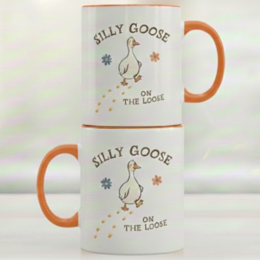 Silly Goose On The Loose Cute Funny Gift Birthday  マグカップ
