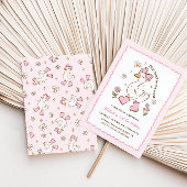 Silly Goose on the Loose Pink Bow Floral 招待状