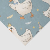 Silly Goose Party – Blue Background with Feathers 薄葉紙 (詳細)