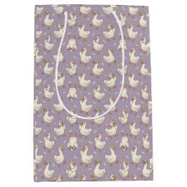 Silly Goose Party Parade Funny Birthday ミディアムペーパーバッグ