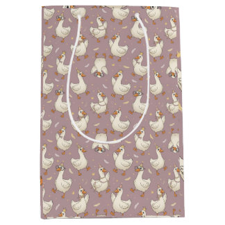 Silly Goose Party – Quirky Birthday Design ミディアムペーパーバッグ