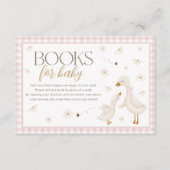 Silly Goose Pink Baby Shower Books For Baby Card (正面)