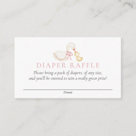 Silly Goose Pink Floral Diaper Raffle Card エンクロージャーカード
