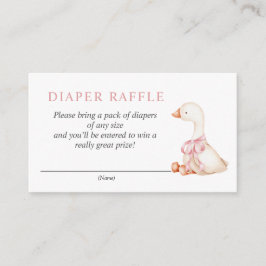 Silly Goose Pink Floral Diaper Raffle Card エンクロージャーカード