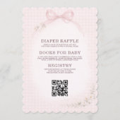 Silly Goose Pink Gingham All in One Baby Shower 招待状 (裏面)