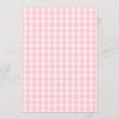 Silly Goose Pink Gingham Baby Shower 招待状 (裏面)