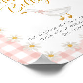 Silly Goose Pink Gingham Baby Shower Belly Guess  ポスター (角)