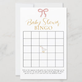 Silly Goose Pink Gingham Baby Shower Bingo