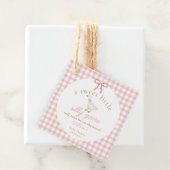 Silly Goose Pink Gingham Baby Shower Favor フェイバータグ (インサイチュ)