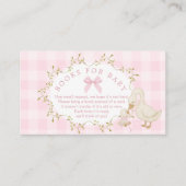Silly Goose Pink Gingham Books for baby エンクロージャーカード (正面)