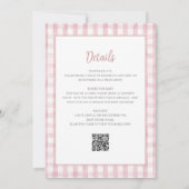 Silly Goose Pink Girl Baby Shower All In One 招待状 (裏面)