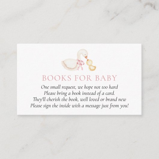 Silly Goose Pink Girl Books for Baby insert card エンクロージャーカード (正面)