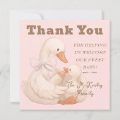 Silly Goose Pink Labor  Delivery NICU Hospital    サンキューカード (正面)