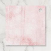 Silly Goose Pink Watercolor Girls Baby Shower フェイバータグ (裏面)