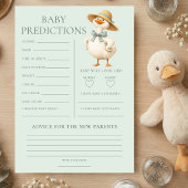 Silly Goose Predictions Baby Shower Game Card 招待状