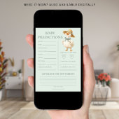 Silly Goose Predictions Baby Shower Game Card 招待状