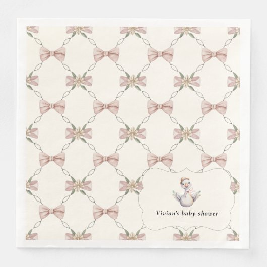 Silly Goose Preppy Bow Baby Shower (正面)