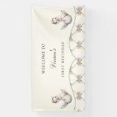 Silly Goose Preppy Bow Baby Shower 横断幕 (縦)