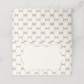 Silly Goose Preppy Bow Baby Shower Blank プレイスカード (外部開封)