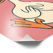 Silly Goose, Quirky, Funny Cartoon Goose フォトプリント (角)