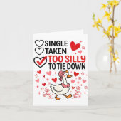 Silly Goose Romantic Status Funny Love Life Dating カード (黄色い花)