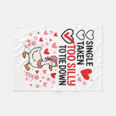 Silly Goose Romantic Status Funny Love Life Dating フリースブランケット (正面(横))