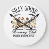 Silly Goose Runner ラージ壁時計 (正面)