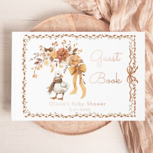 Silly Goose Rustic Fall Baby Shower ゲストブック