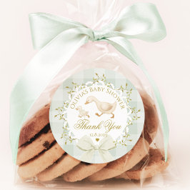 Silly Goose Sage Gender Neutral Thank you ラウンドシール