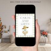 Silly Goose Sage Gingham Cards Gifts Baby Shower ポスター