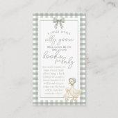 Silly Goose Sage Green Coquette Books for Baby エンクロージャーカード (正面)