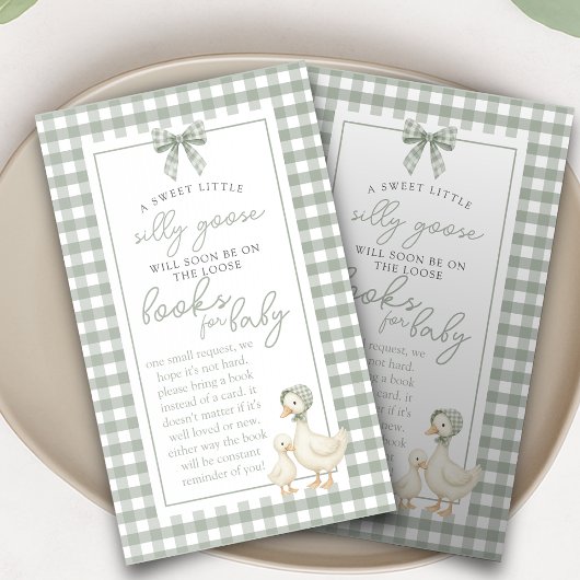 Silly Goose Sage Green Coquette Books for Baby エンクロージャーカード