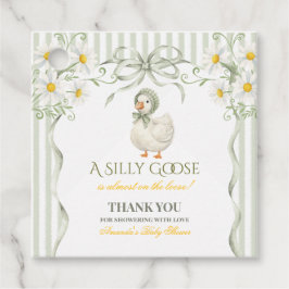 Silly Goose Sage Green Gender Neutral Baby Shower フェイバータグ