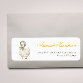 Silly Goose Sage Green Gender Neutral Baby Shower ラベル