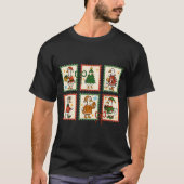 Silly Goose Santa Christmas Stamp Cute Merry Goose Tシャツ (正面)