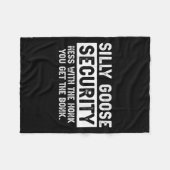 Silly Goose Security Funny Halloween Costume フリースブランケット (正面(横))