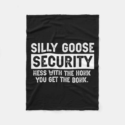 Silly Goose Security Funny Halloween Costume フリースブランケット (正面)