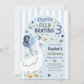 Silly Goose Silly-Brating Three Birthday Party  招待状 (正面)